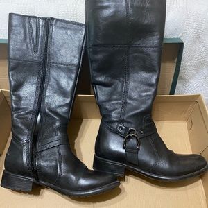 Clarks Black Plaza Pug Riding Boots